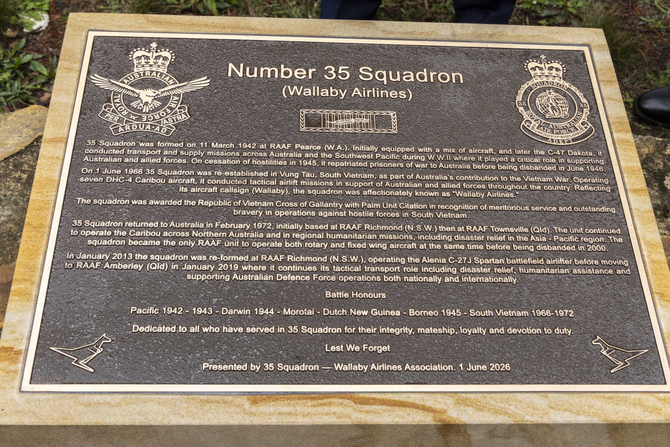 Plaque Dedication Ceremony June 2026 - Photo Slideshow
